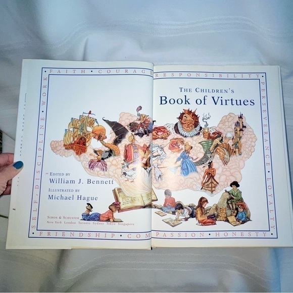 Children’s Book of Virtues w/ Dust Cover 1995 Like New - Picture 3 of 12